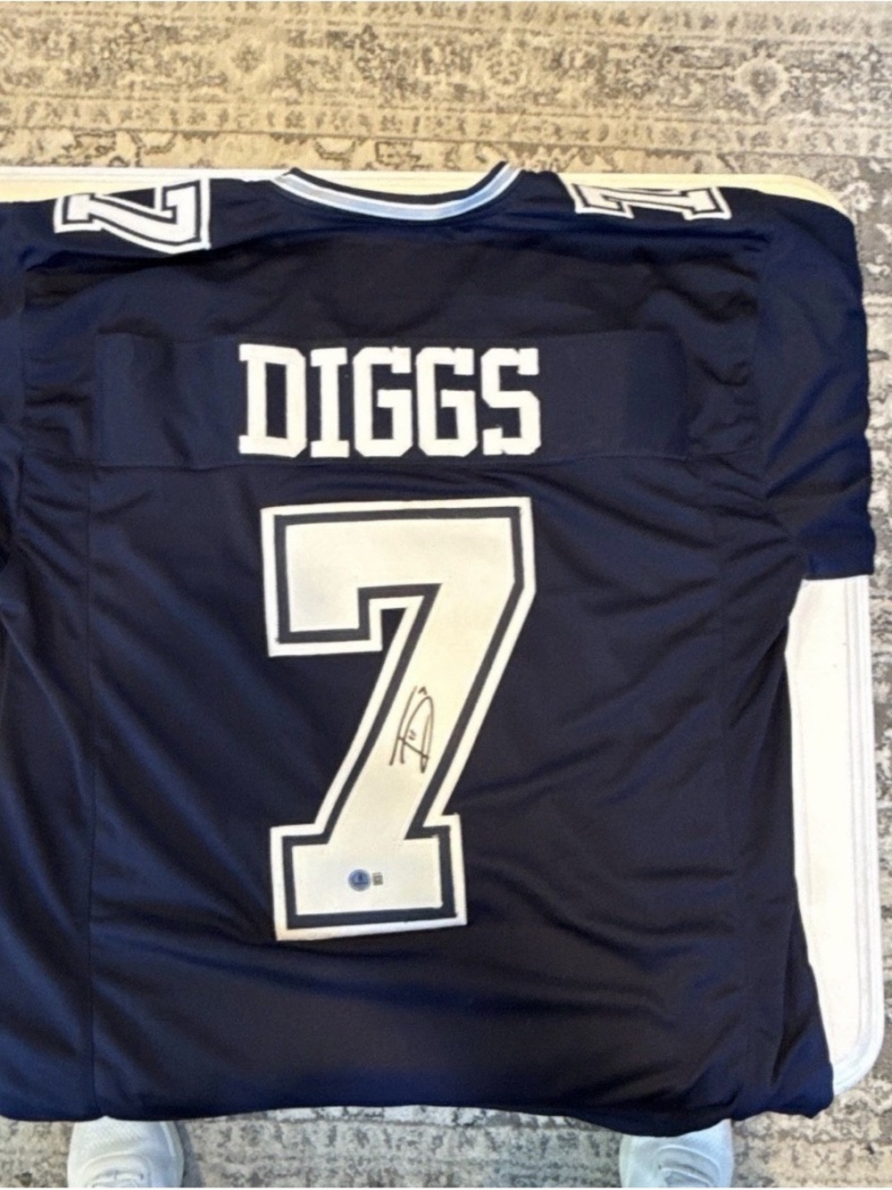 NFL Navy and White 'DIGGS' Number 7 Football Jersey